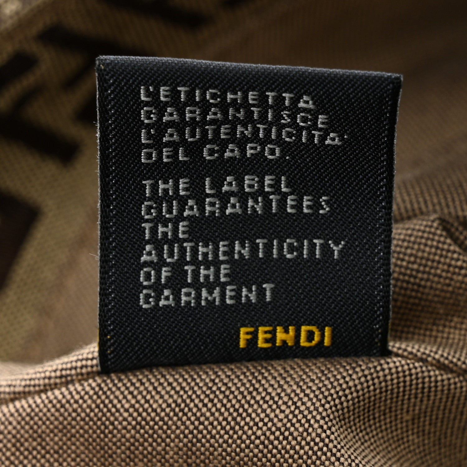 Fendi Zucchino Logo Shoulder Bag Tobacco 8 of 12