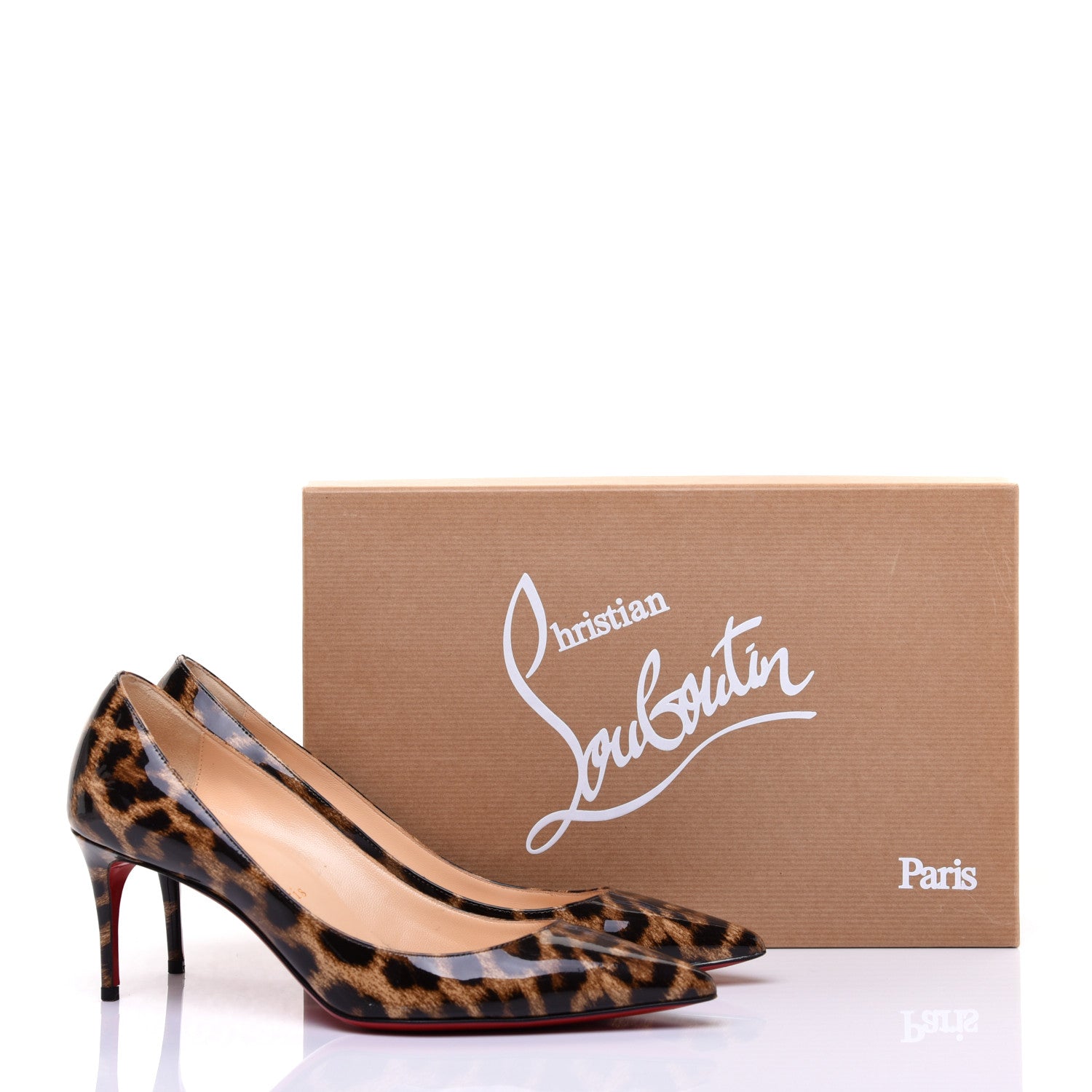 Christian Louboutin Patent Leopardino Decollete 70 Pumps 36.5 Brown 8 of 8