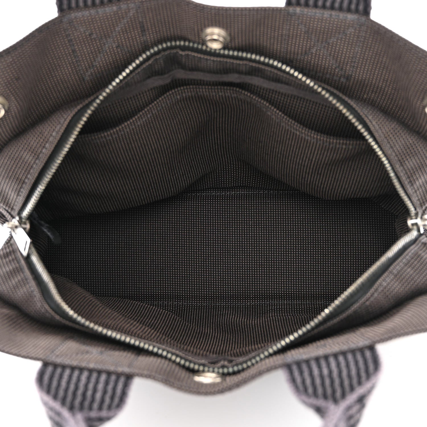 Hermes Canvas Tout Fourre PM Grey 5 of 11