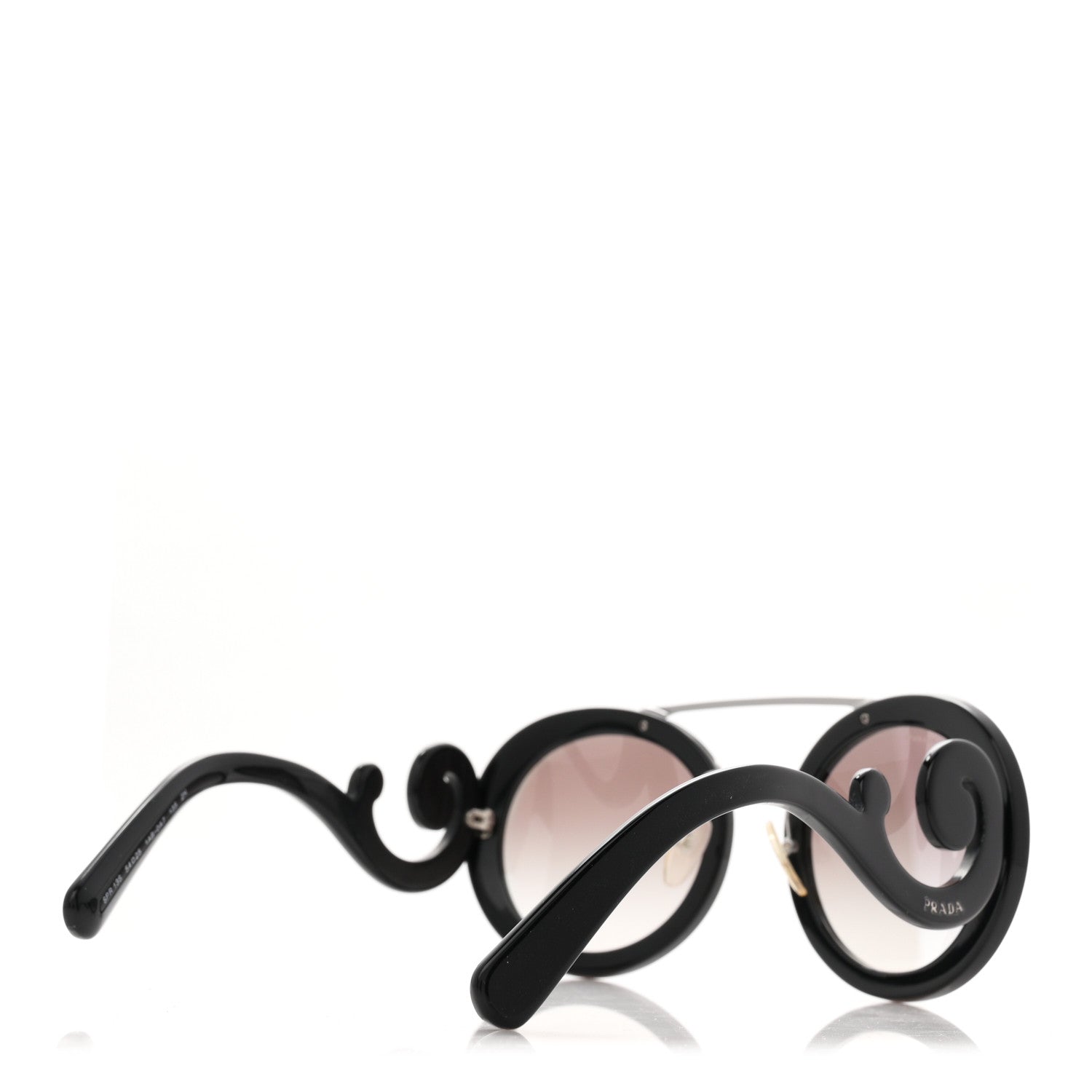 Prada Baroque Sunglasses SPR 13S Black 4 of 8