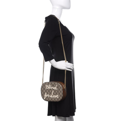 Gucci GG Supreme Monogram Blind For Love Embroidered Mini Chain Shoulder Bag Beige Tuscany 2 of 10