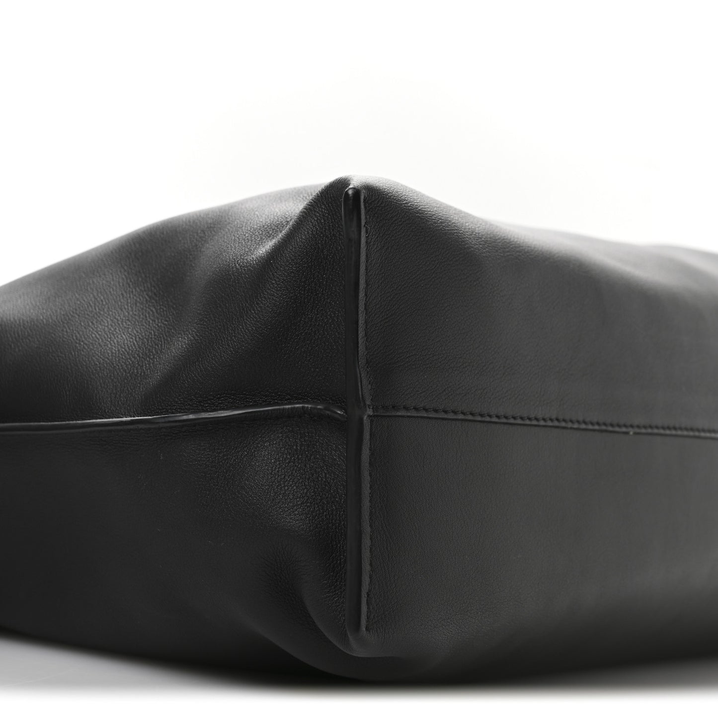 Calfskin Large Flamenco Knot Bag Black