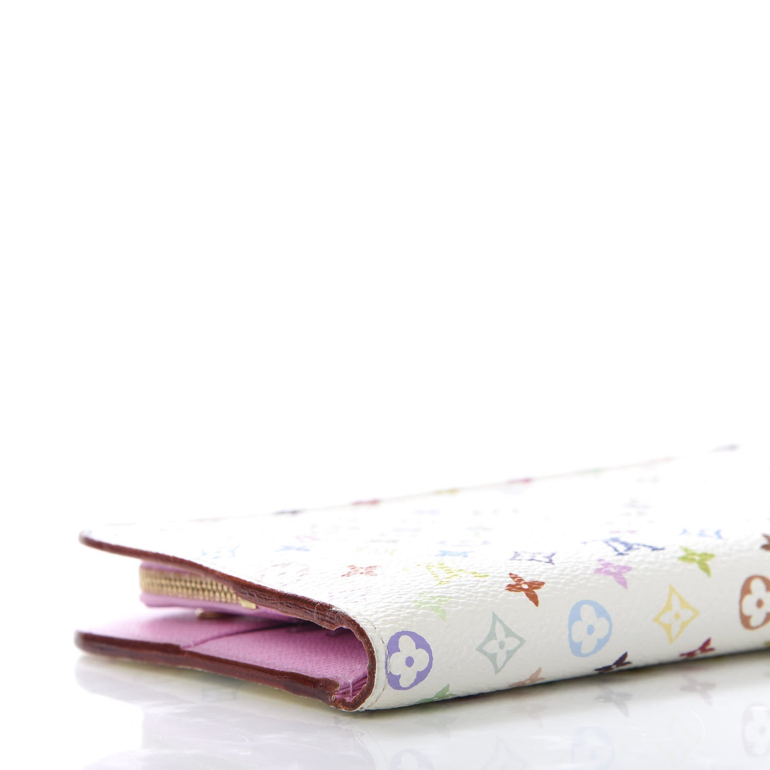 Louis Vuitton Monogram Multicolor Insolite Wallet White Litchi 11 of 12