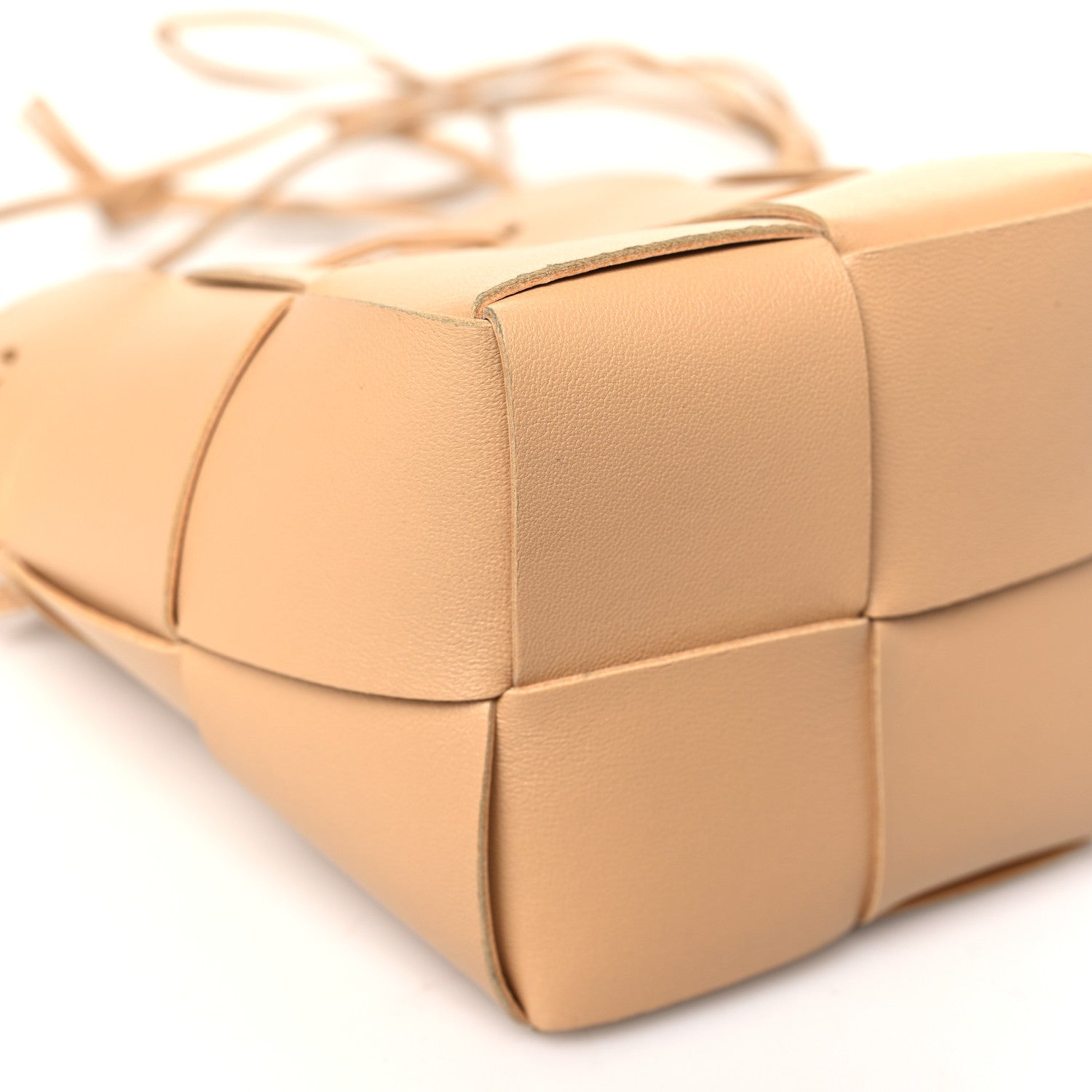 Bottega Veneta Nappa Maxi Intrecciato Mini Cassette Bucket Bag Almond 7 of 8