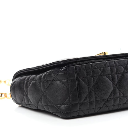Christian Dior Calfskin Cannage Small Caro Bag Black 6 of 12