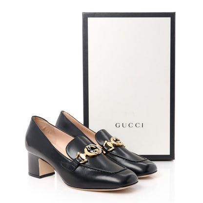 Gucci Malaga Kid Zumi Mid Heel Loafers 36.5 Black 9 of 9