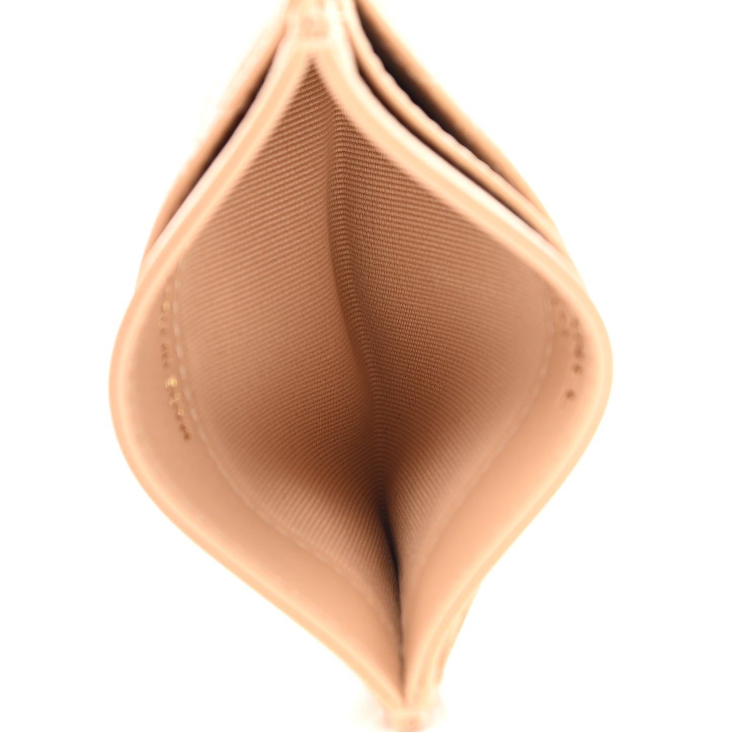 Caviar Quilted Card Holder Beige