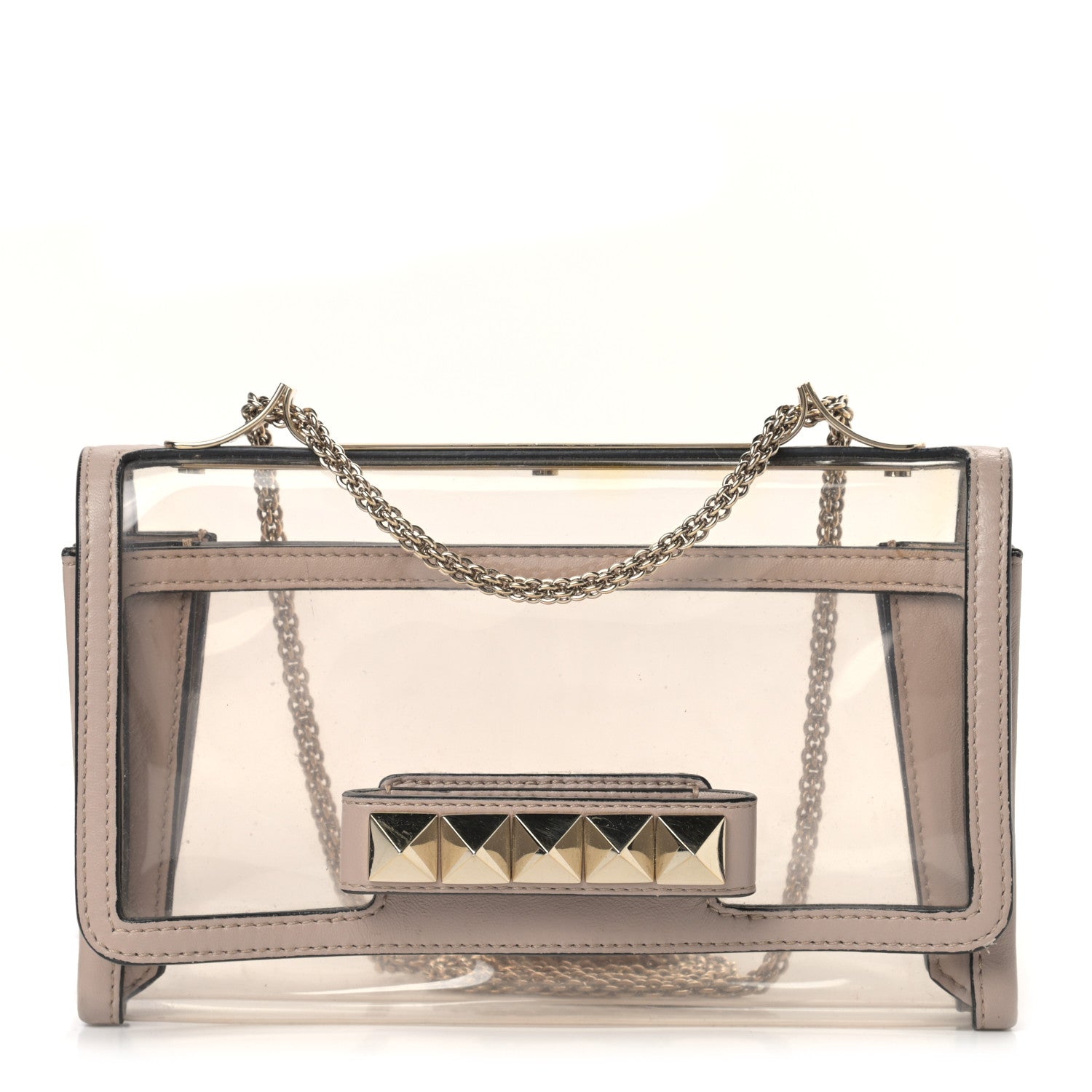 Valentino Garavani PVC Nappa Naked Va Va Voom Shoulder Bag Poudre 1 of 13