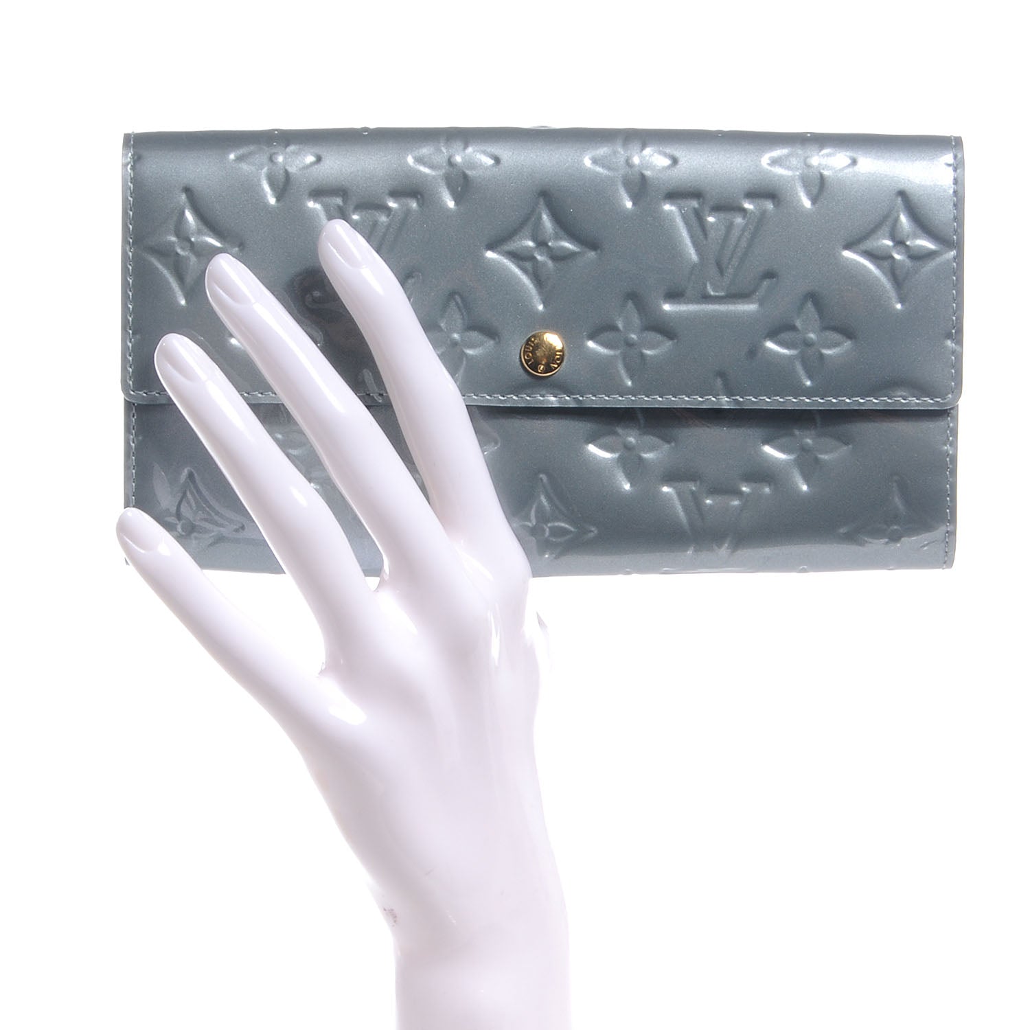 Louis Vuitton Vernis Sarah Wallet Givre 2 of 7