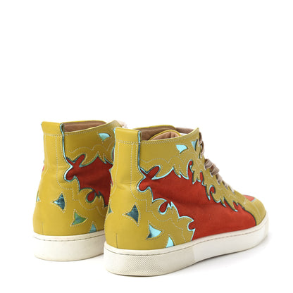 Christian Louboutin Calfskin Suede Mens Arizona High Top Flat Sneakers 43.5 Version Corazon 4 of 8