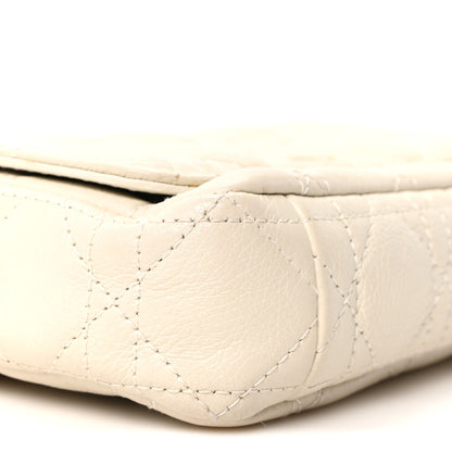 Christian Dior Supple Calfskin Cannage Caro Pouch with Chain Latte 9 of 10