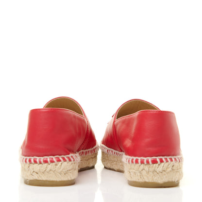 Chanel Lambskin CC Espadrilles 37 Red 7 of 10