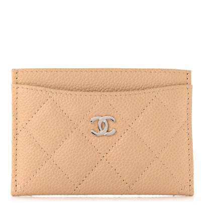 Chanel Caviar Quilted Card Holder Beige 1 of 8