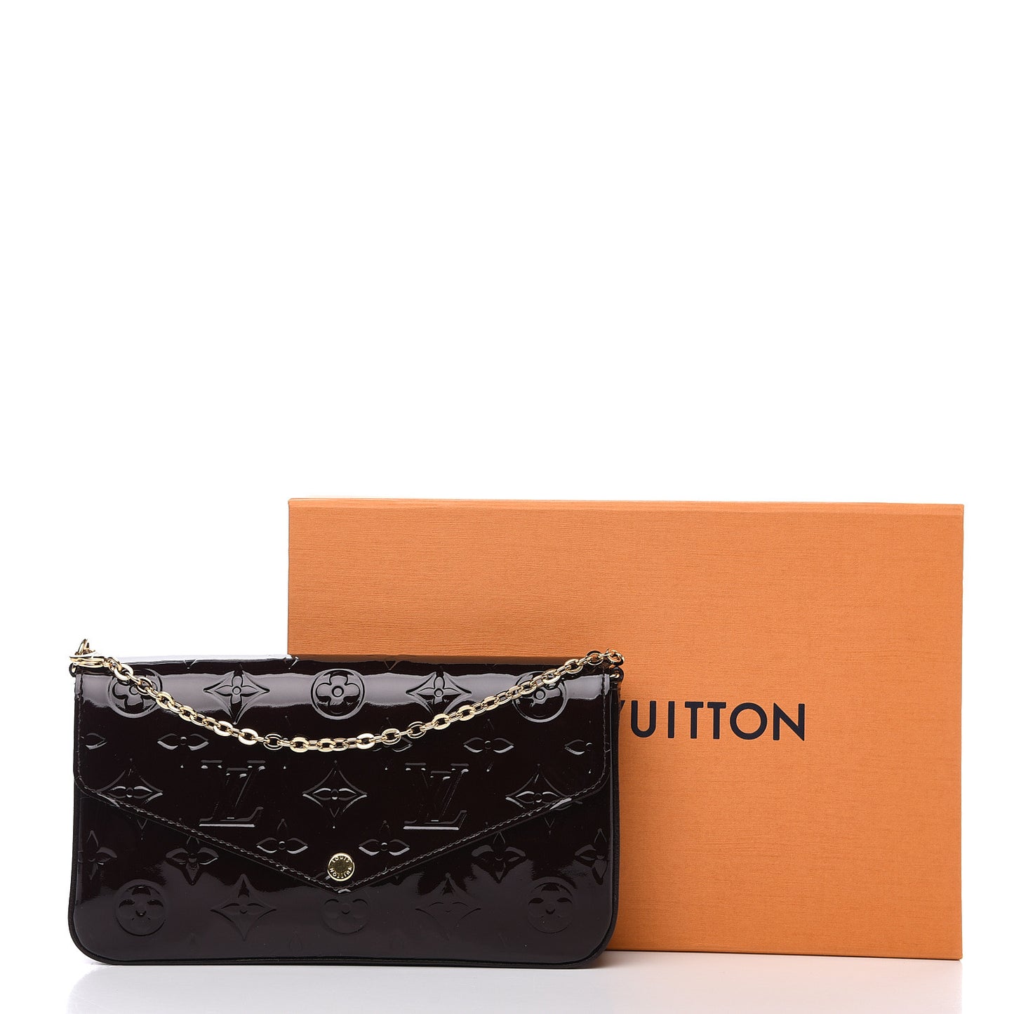 Vernis Pochette Felicie Chain Wallet Amarante