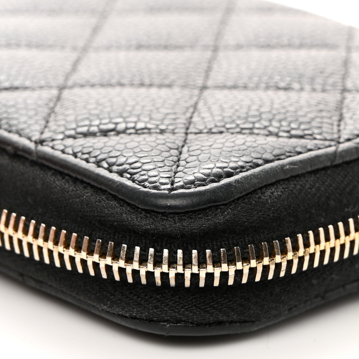 Chanel Caviar Quilted Large Gusset Zip Around Wallet Black 12 of 13