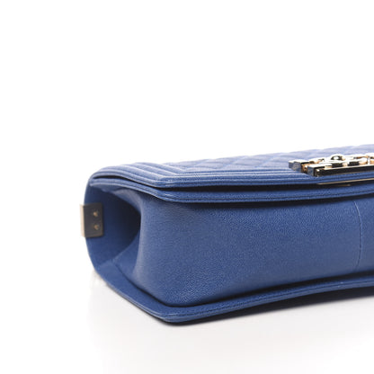 Chanel Caviar Quilted Medium Boy Flap Blue 9 of 11