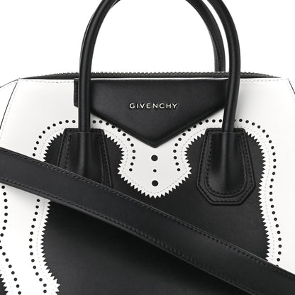 Givenchy Calfskin Brogue Medium Antigona Black White 8 of 11