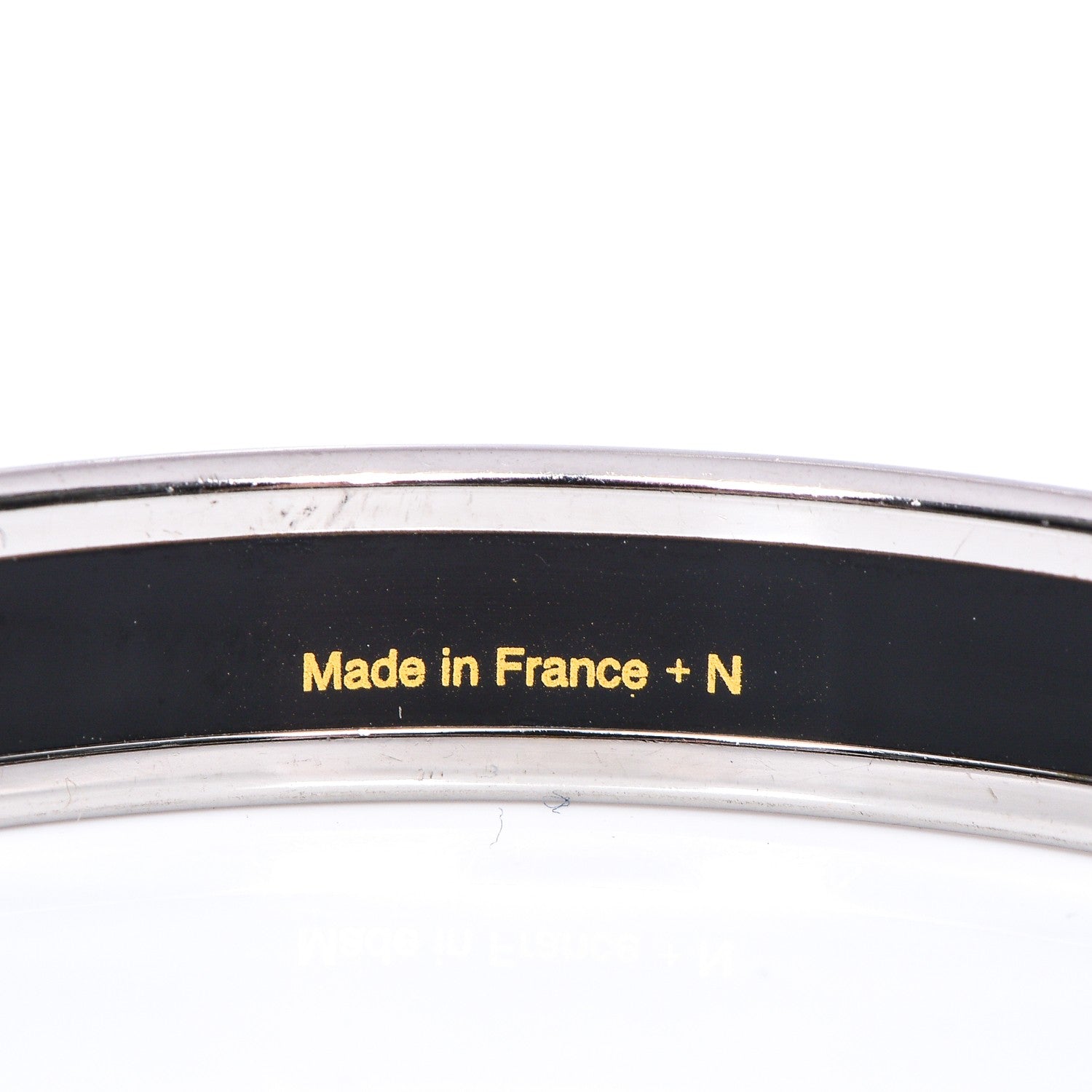 Hermes Enamel Printed Narrow Caleche Bracelet 62 Rouge H 4 of 6
