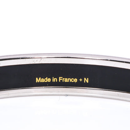 Hermes Enamel Printed Narrow Caleche Bracelet 62 Rouge H 4 of 6