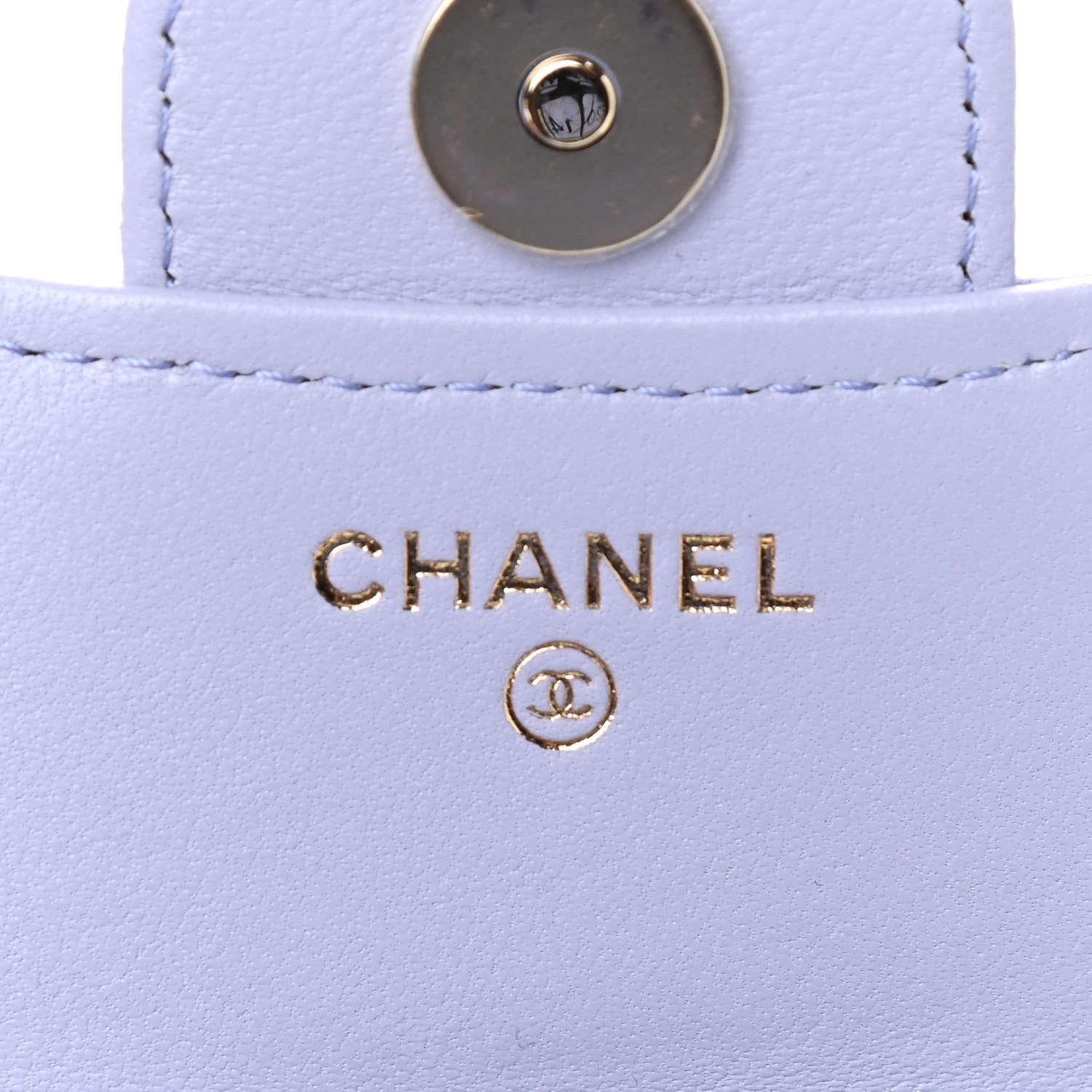 Chanel Lambskin Quilted Top Handle Flap Coin Purse With Chain Light Purple 7 of 9