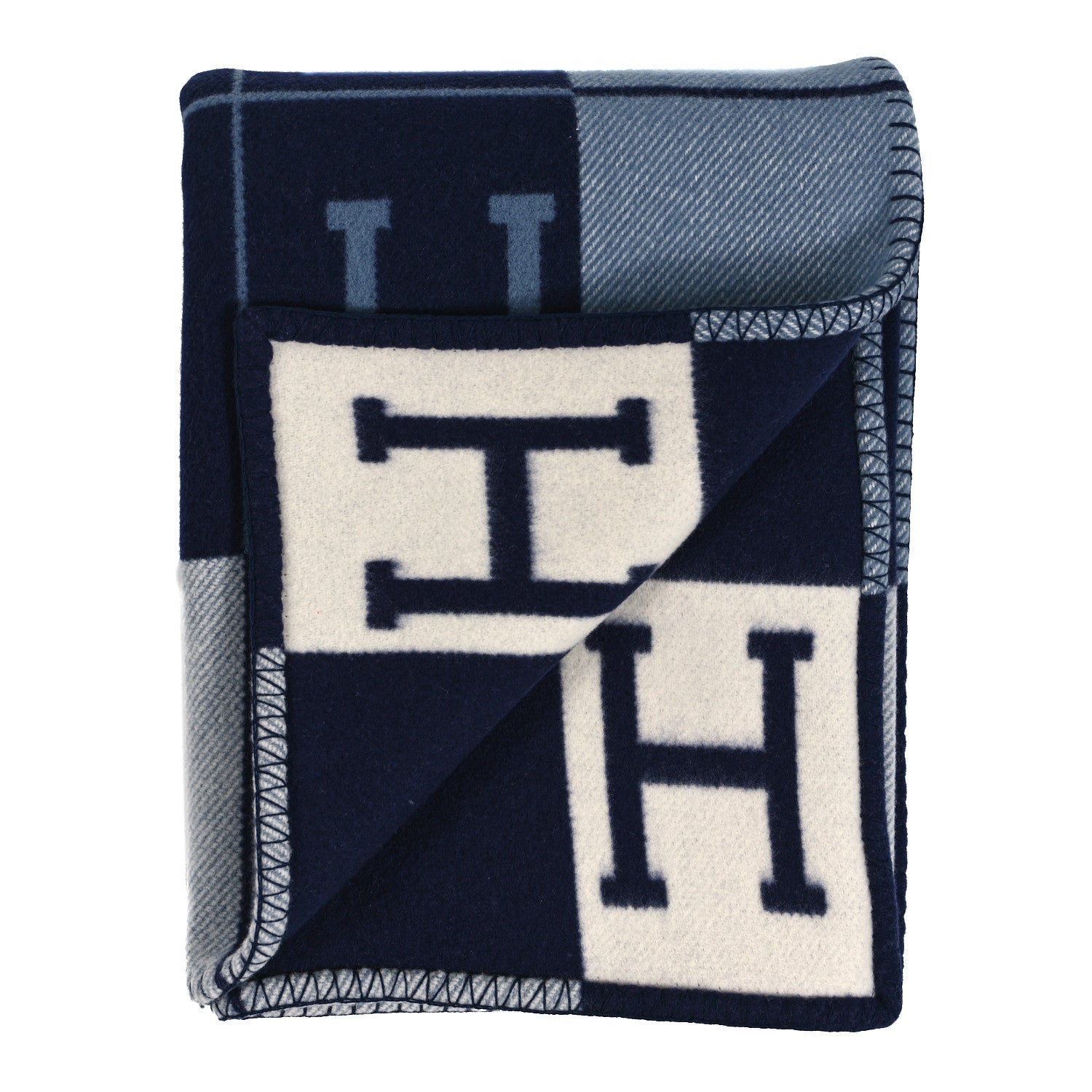 Hermes Wool Cashmere Avalon III Blanket Caban Ecru 2 of 3