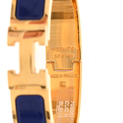 Hermes Enamel Narrow Clic Clac H Bracelet PM Bleu Indigo 4 of 4