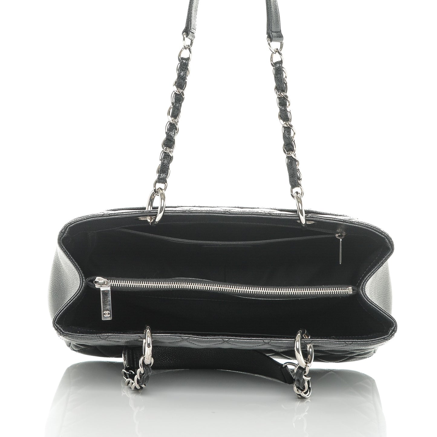 Caviar Quilted Grand Shopping Tote GST Black
