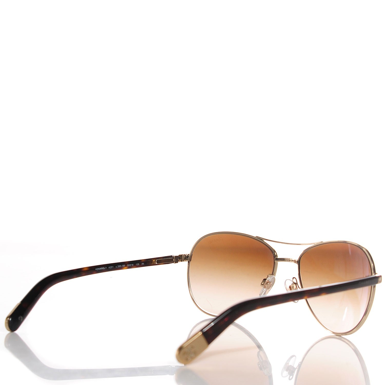 Chanel Aviator Sunglasses 4201 Tortoise 2 of 5