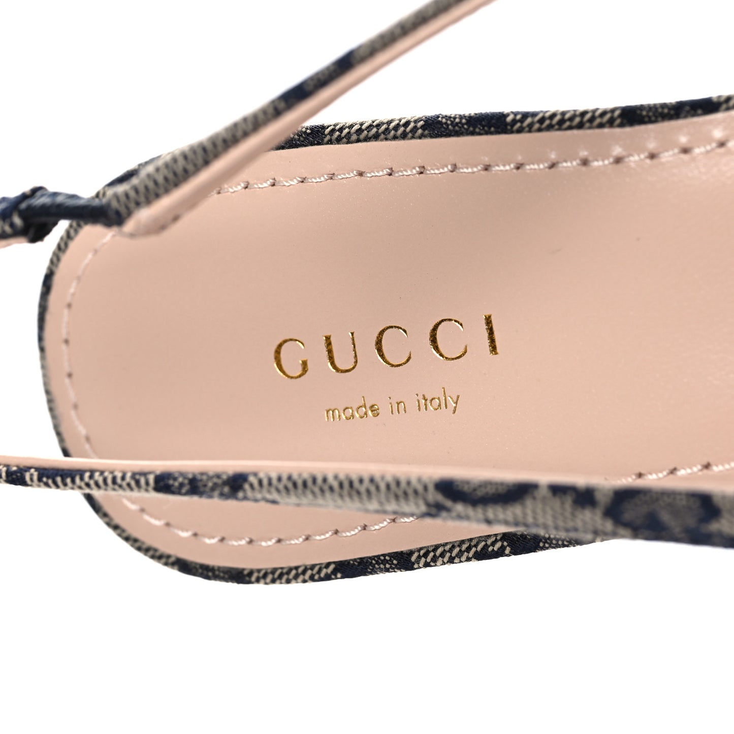Monogram Horsebit 35mm Slingback Pumps 40 Beige Blue