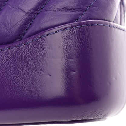 Chanel Aged Calfskin Chevron Quilted Small Gabrielle Hobo Purple 11 of 11