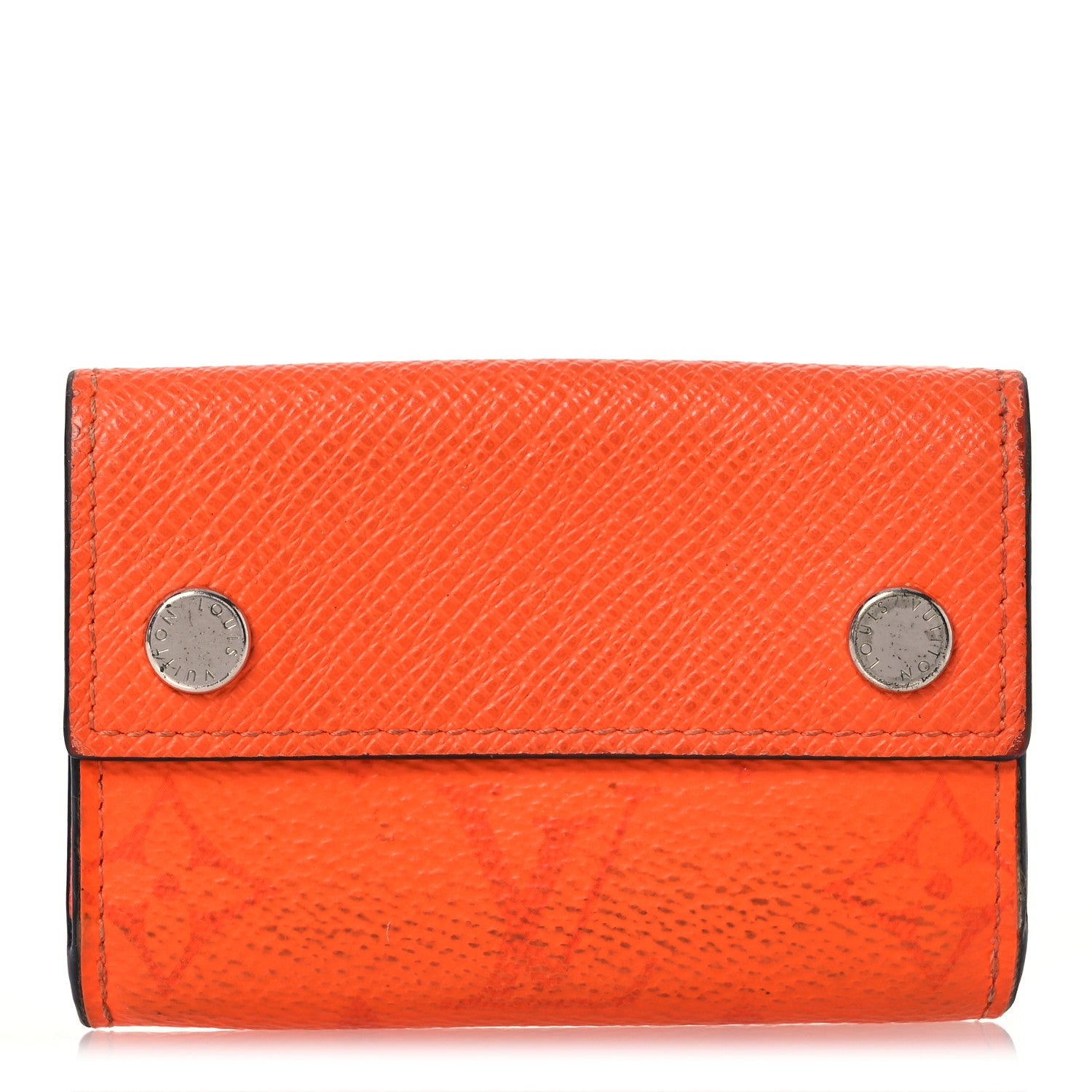 Louis Vuitton Monogram Taiga Discovery Compact Wallet Orange 1 of 14