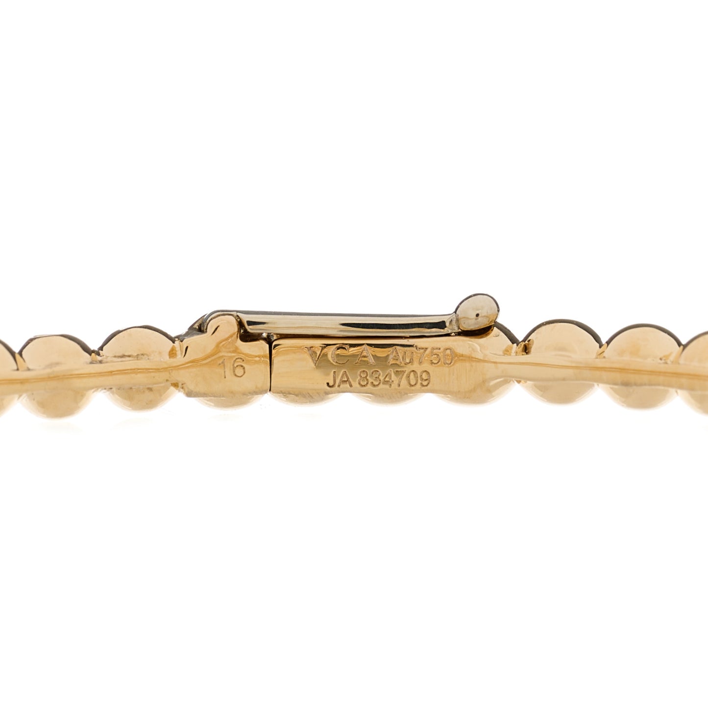 18K Yellow Gold Perlee Pearls of Gold Bracelet S