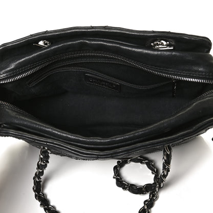 Chanel Calfskin Small Diamond Stitch Tote Black 5 of 10