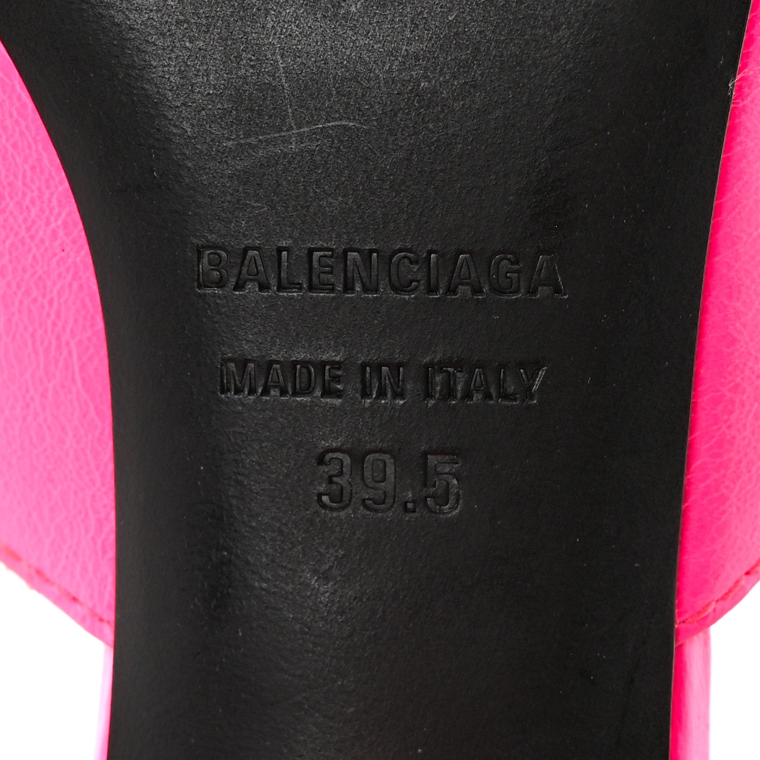 Balenciaga Agneau Arena Cagole 70mm Mules 39.5 Fluo Pink 6 of 12