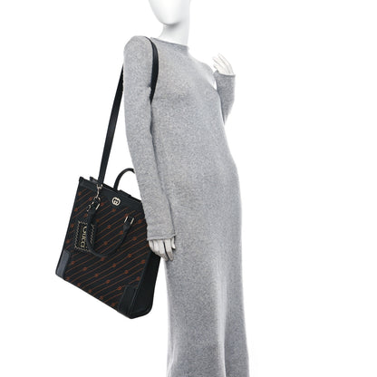 Gucci Jacquard Canvas Medium Interlocking G Tote Bag Black Orange 2 of 10