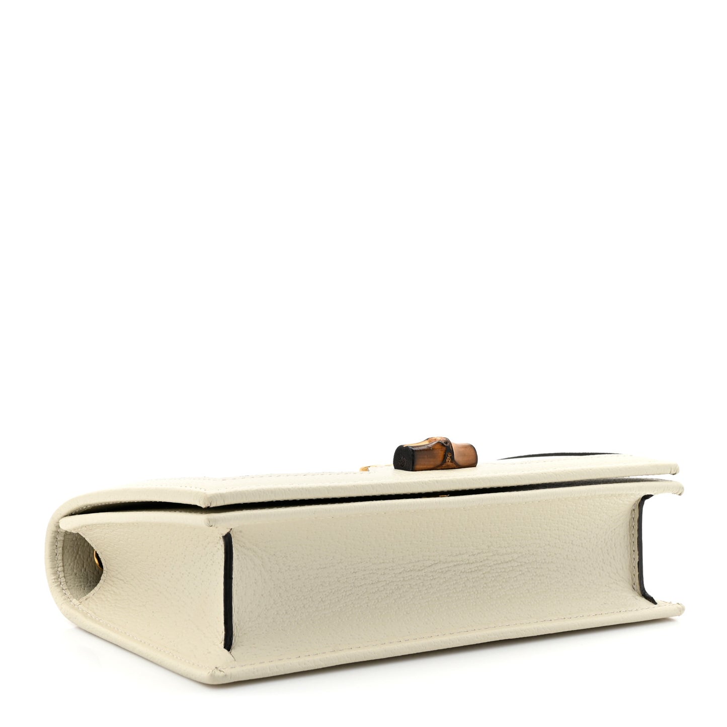 Textured Dollar Calfskin Mini Diana Chain Bag White