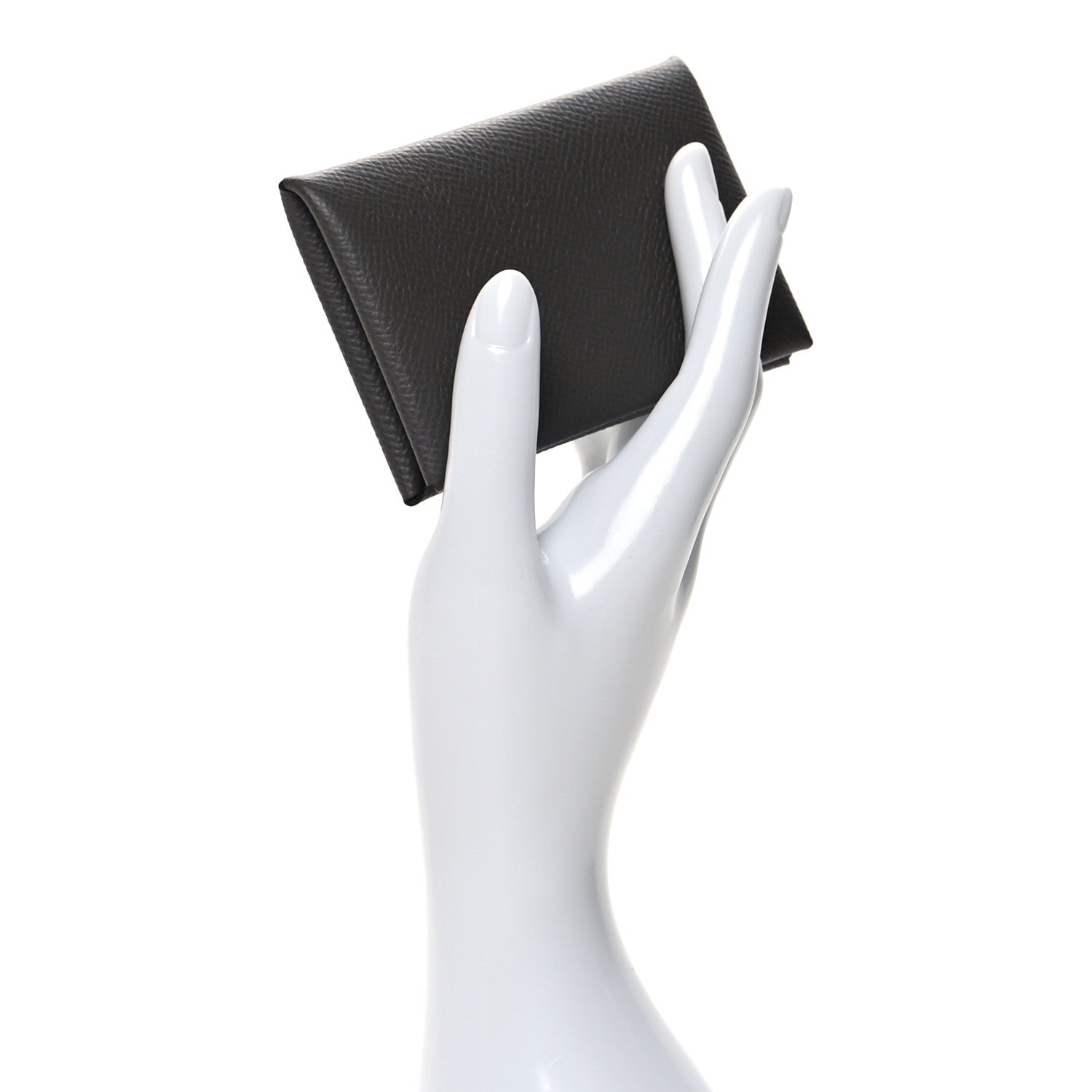 Hermes Epsom Calvi Card Case Gris Meyer 2 of 9