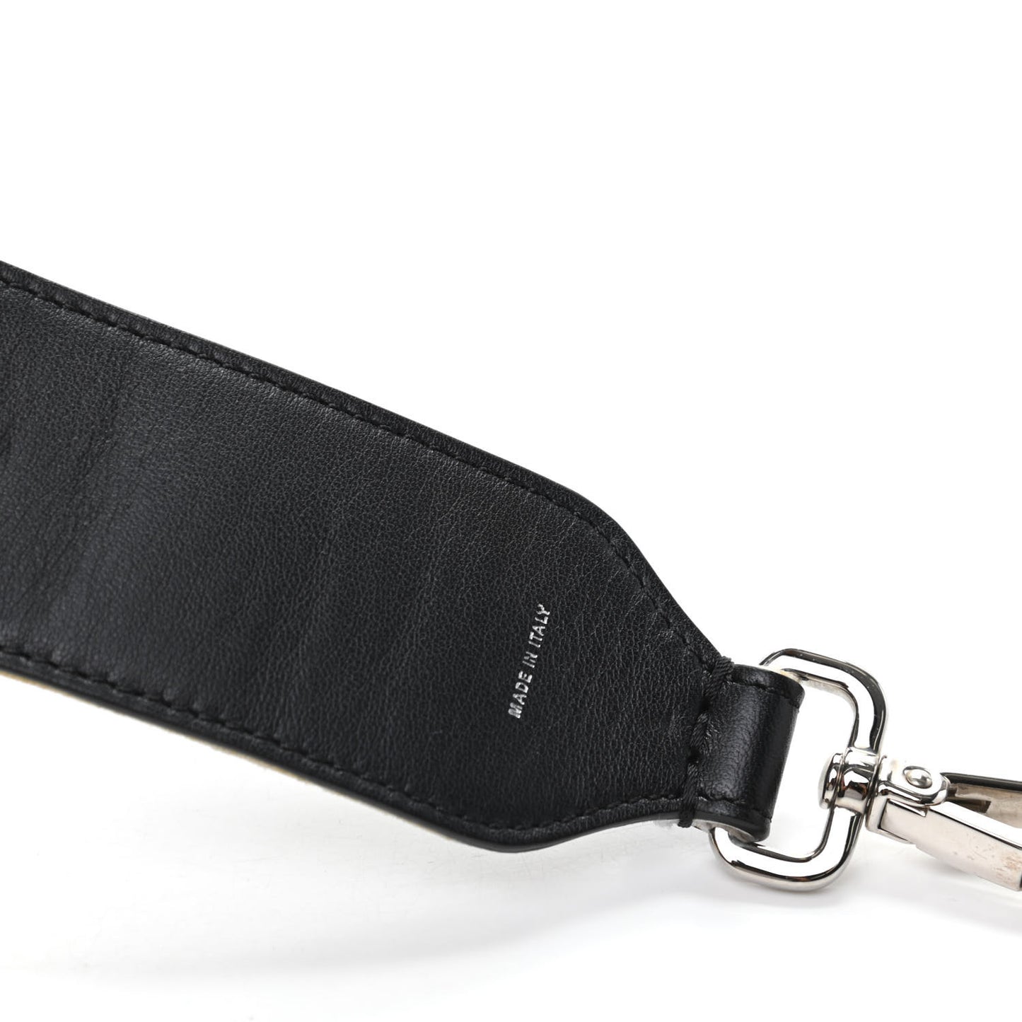 Velvet Tapestry Calfskin FF Reloaded Mini Strap You White Black