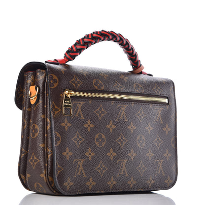 Louis Vuitton Monogram Braided Pochette Metis Coquelicot 3 of 8