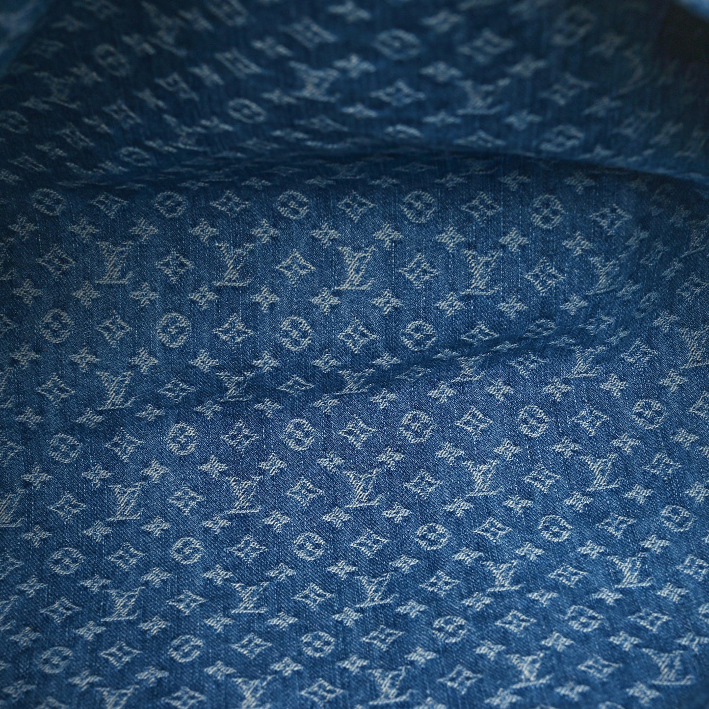 Denim Monogram New LV Remix Keepall Bandouliere 45 Blue