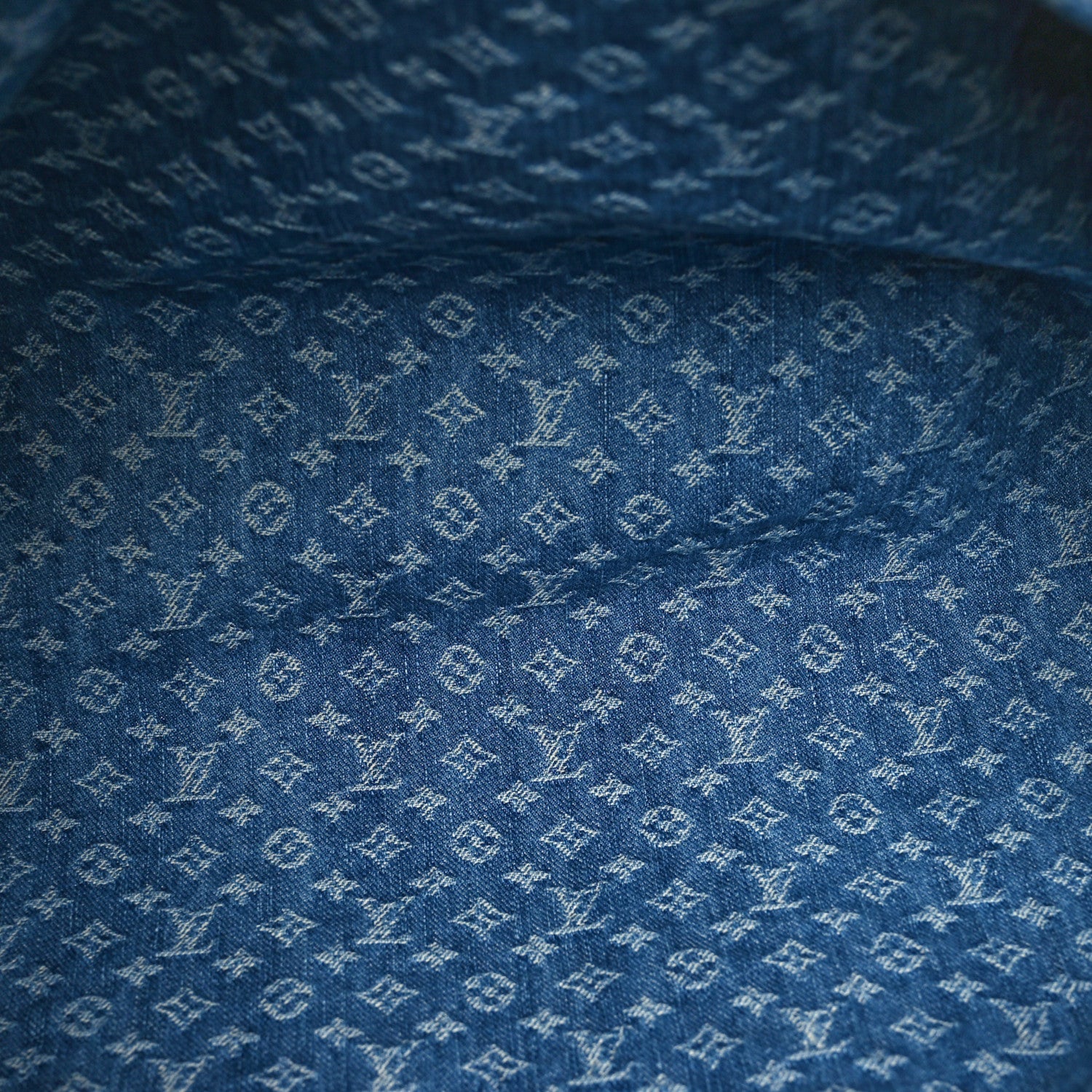 Louis Vuitton Denim Monogram New LV Remix Keepall Bandouliere 45 Blue 5 of 9