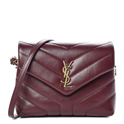 Saint Laurent Calfskin Y Quilted Monogram Toy Loulou Crossbody Bag Rouge 1 of 9