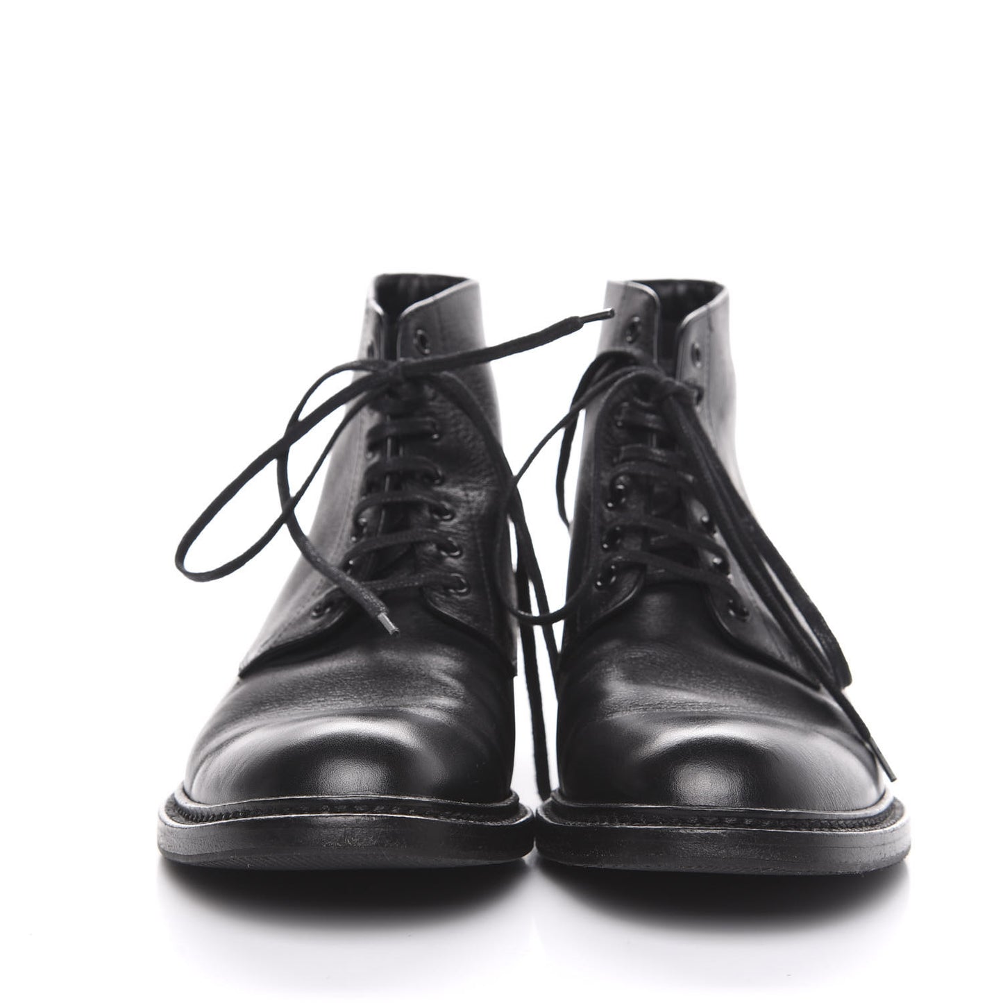 Smooth Calfskin Ankle Boots 35 Black