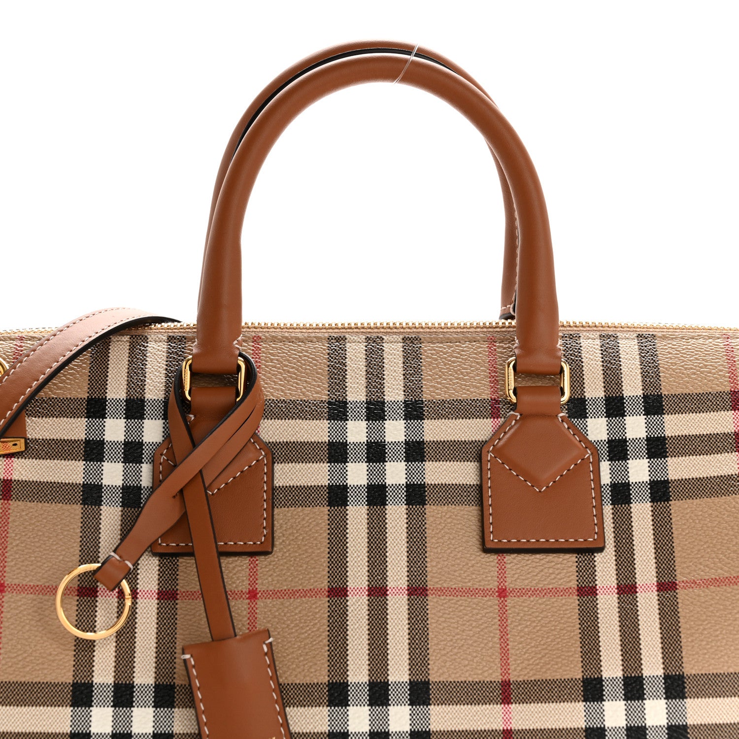 Burberry Horseferry Check Medium Bowling Bag Tan 8 of 10