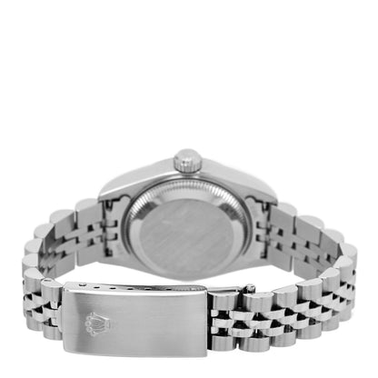 Rolex Stainless Steel 18K White Gold Blue Sapphire 26mm Oyster Perpetual Datejust Watch Silver 79174 3 of 4