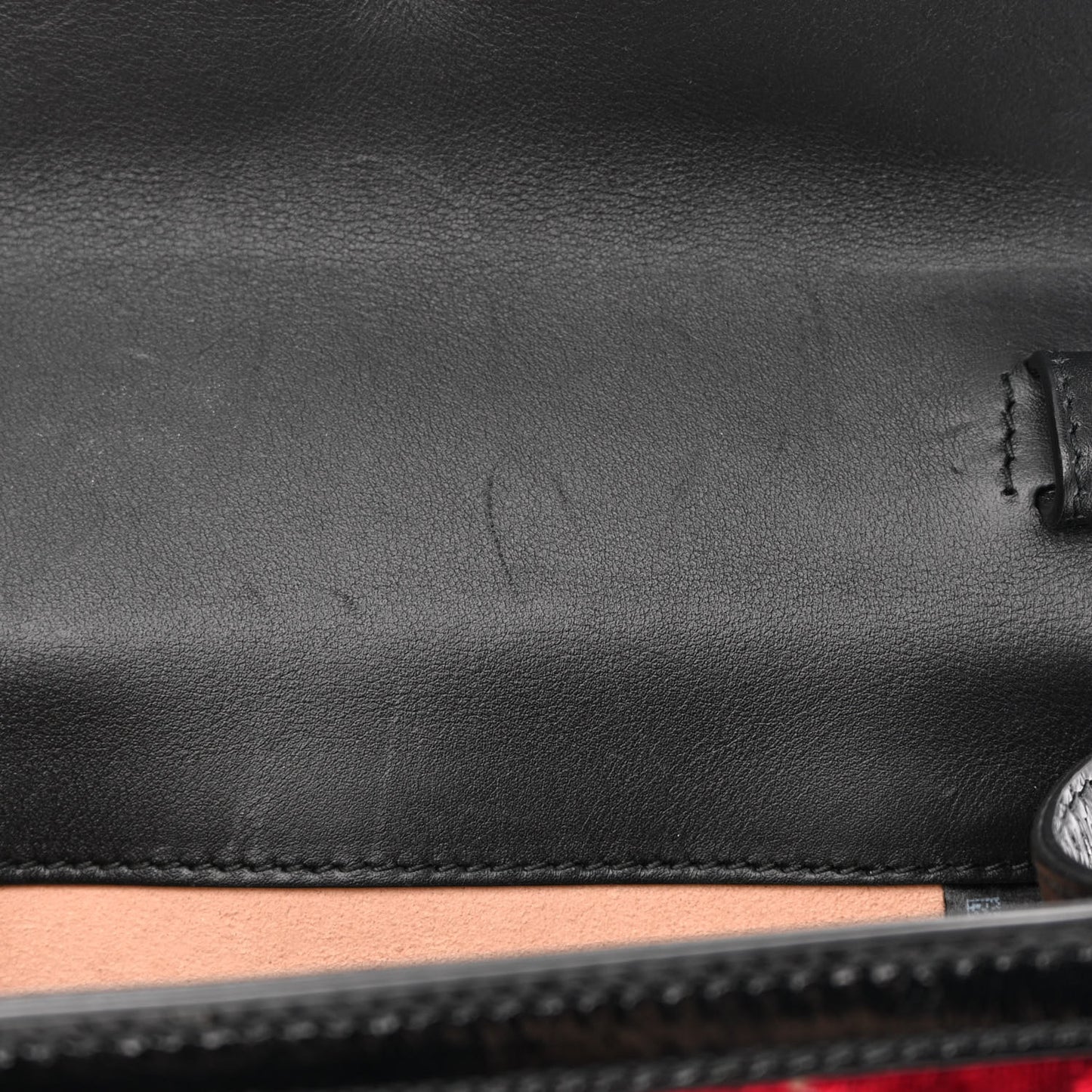 Velvet GG Monogram Mini Sylvie Top Handle Bag Red Cipria Black