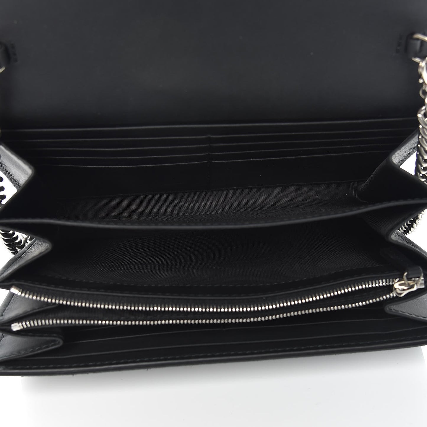Suede Mini Dionysus Chain Wallet Black
