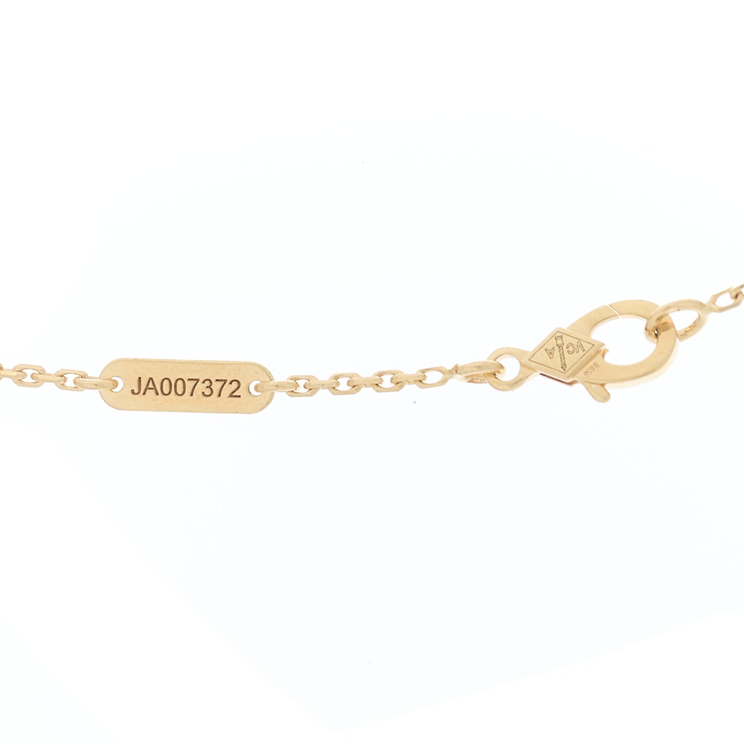 Van Cleef & Arpels 18K Yellow Gold Carnelian Vintage Alhambra Pendant Necklace 6 of 7