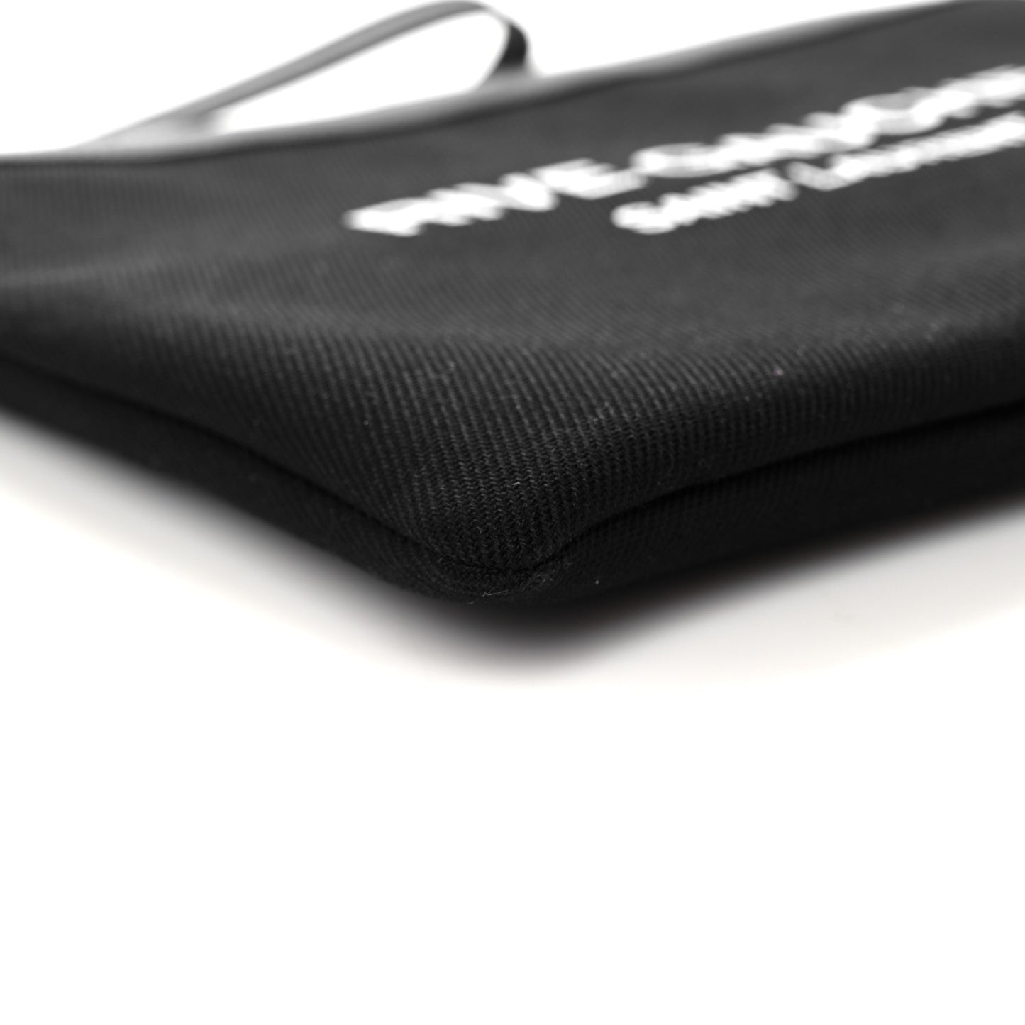 Linen Canvas Rive Gouche Zipped Pouch Black
