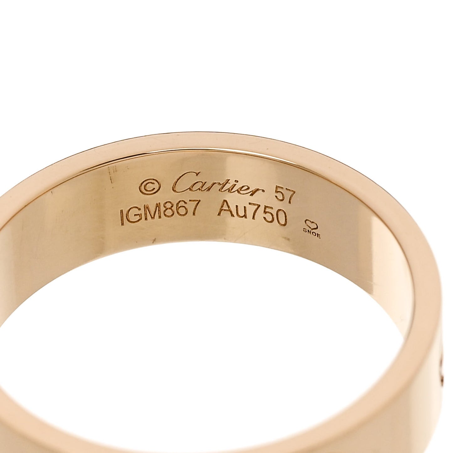 18K Yellow Gold 5.5mm LOVE Ring 57 8
